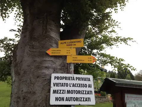 I cartelli dell'alpe Lusentino
