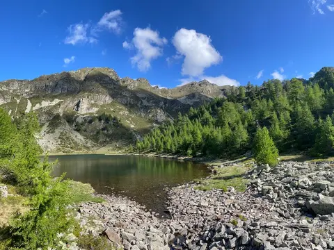 Il lago tra i larici