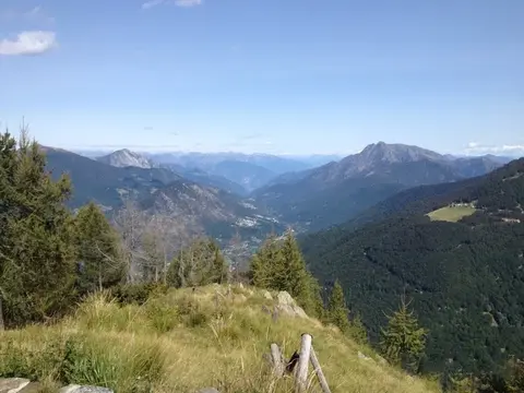 Le montagne viste dal sentiero