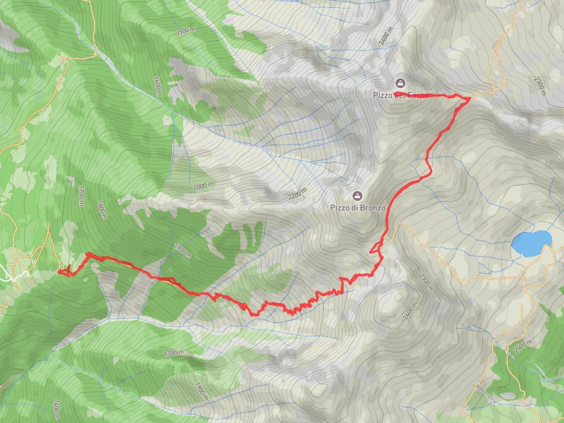 mappa pizzo del forno