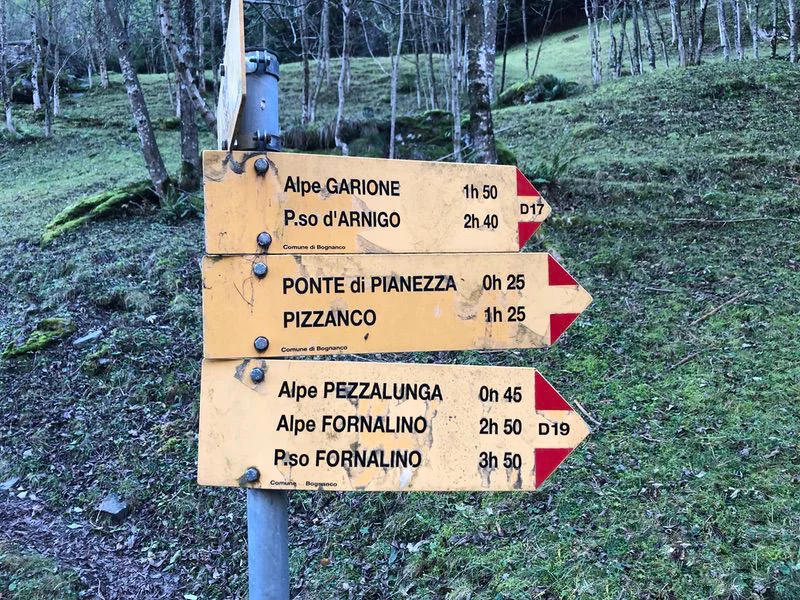 indicazioni passo Arnigo