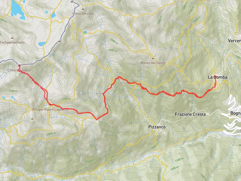 mappa cima d'Azoglio