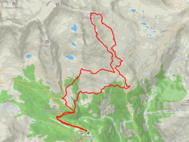 mappa pizzo giezza