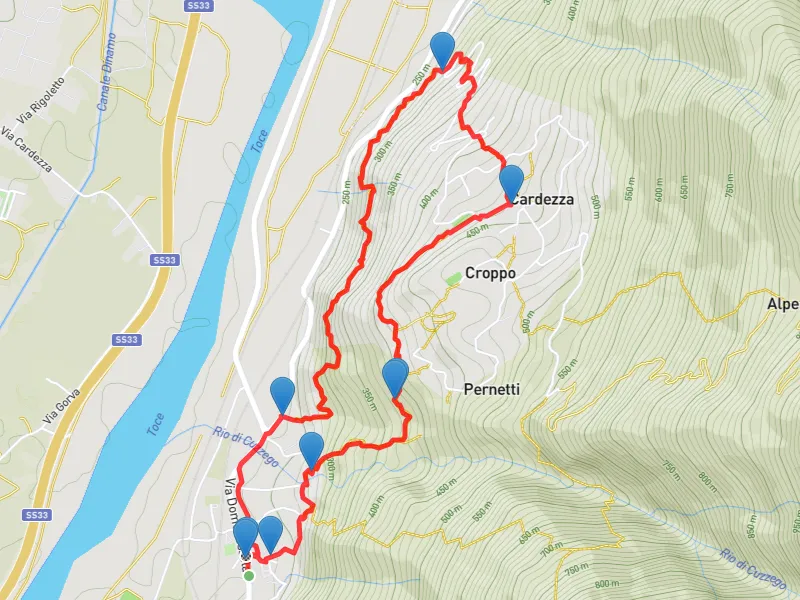 mappa Cuzzego e Cardezza