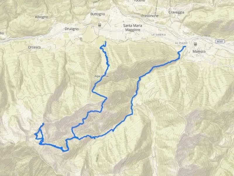 mappa pizzo ragno